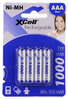 XCell Micro Akku AAA 1,2V 1000mAh 4er-Blister