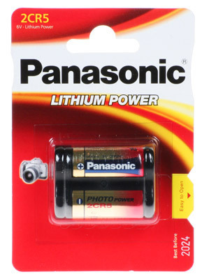 2x 2CR5 2CR5M Foto-Batterie Lithium 6V von PANASONIC 