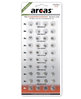 Arcas Knopfzellen Sortiment AG3 AG13 40 teilig