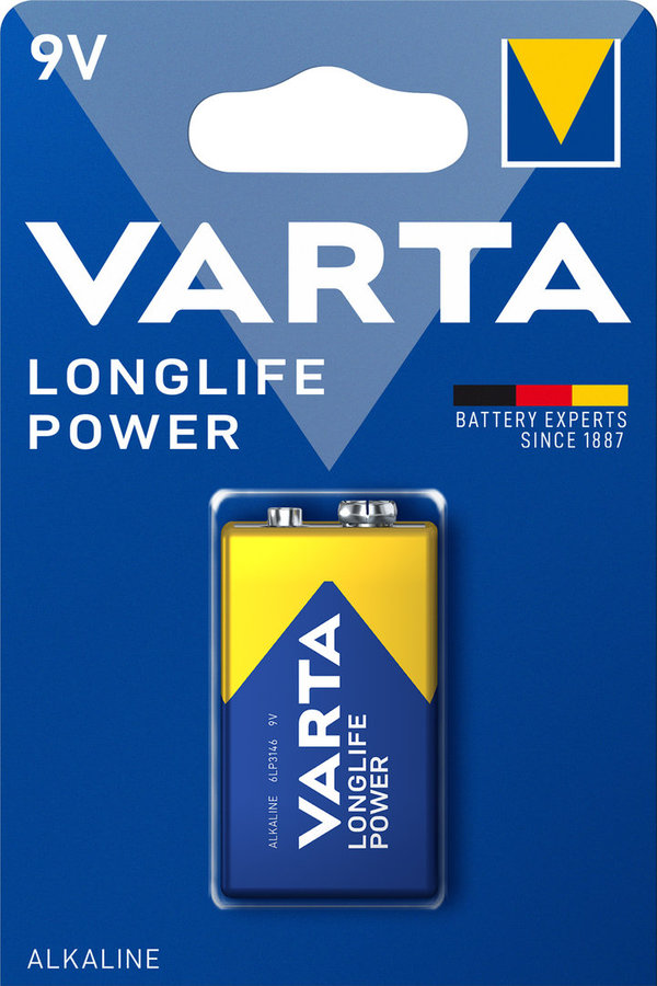Varta Longlife 4922  9V Block Batterie 6LR61 1er Blister