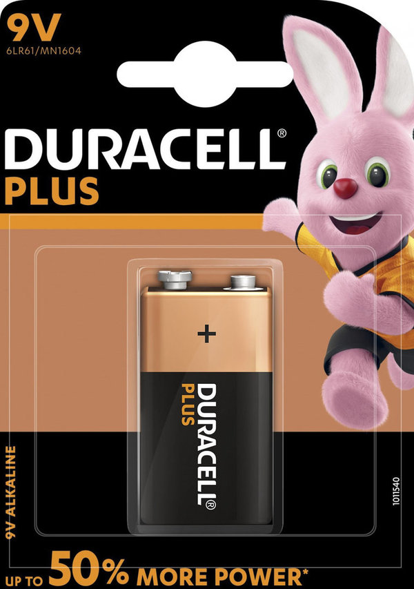 Duracell Plus MN1604 9V Block Batterie 1er Blister