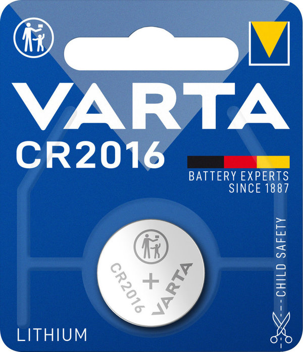 Varta CR2016 Lithiumbatterie Knopfzelle 3V