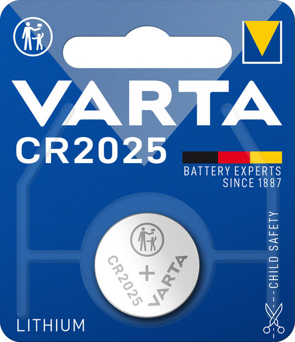 Varta CR2025 Lithiumbatterie 3 Volt 1er Blister