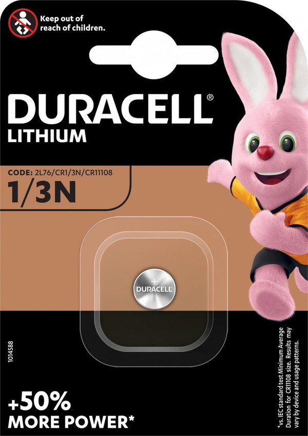Duracell CR1/3N CR11108 Lithiumbatterie 3 Volt