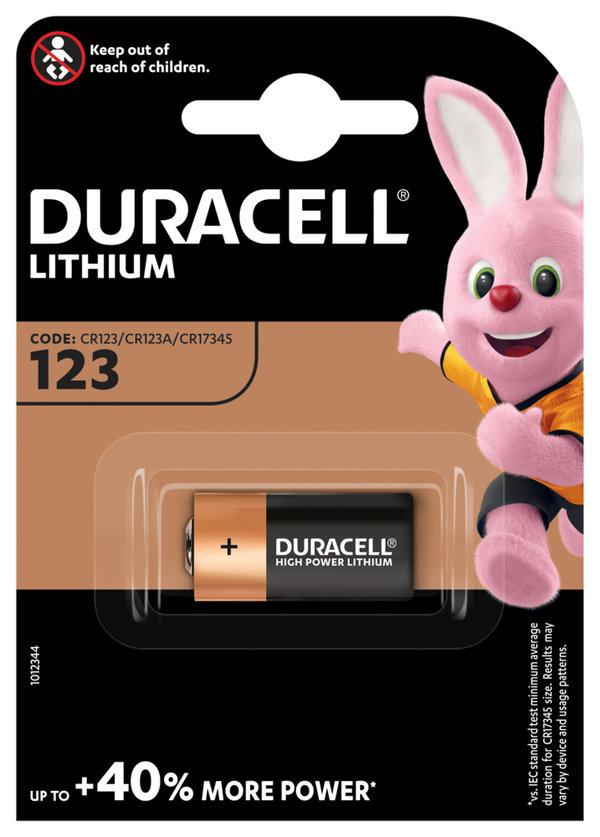 Duracell CR123A Lithiumbatterie 3 Volt