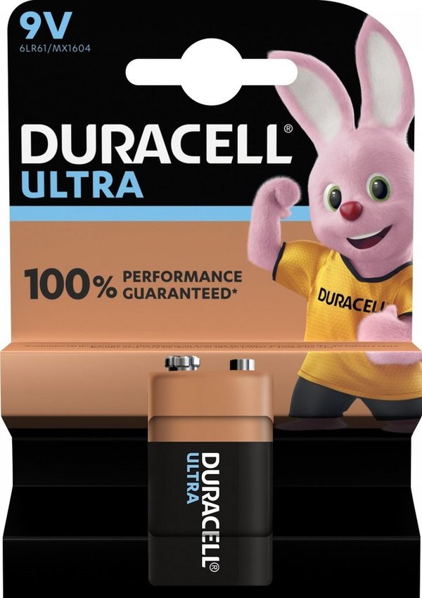 Duracell Ultra Power MX1604 9V-Block Batterie 1er Blister