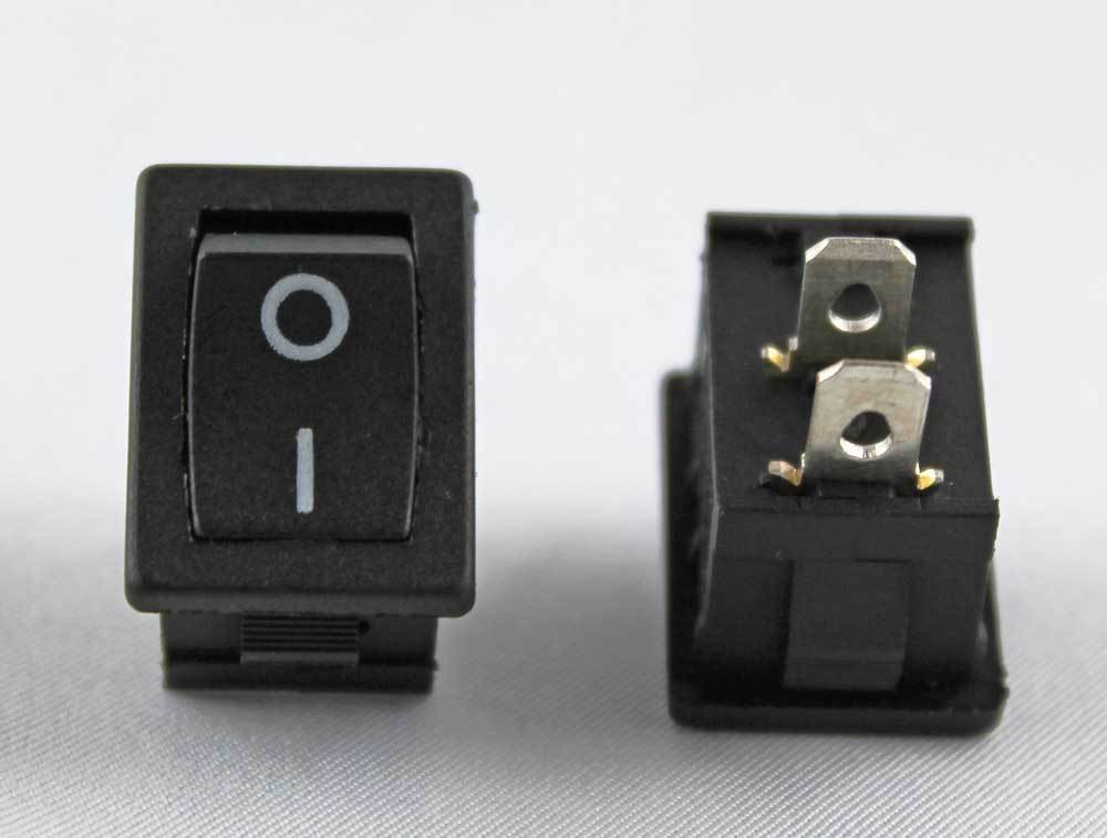 5x Mini Schalter schwarz Schalttafel Einbauleuchten on/off Knopf 2 Positionen 