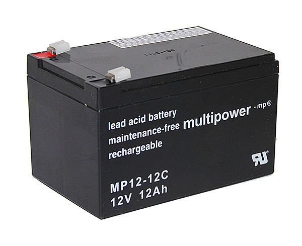 Multipower MP12-12C Blei Akku 12V  12Ah Faston 6,3mm