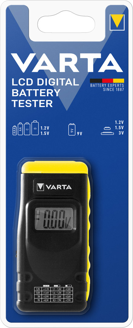 Batterietester mit LCD-Display von Varta