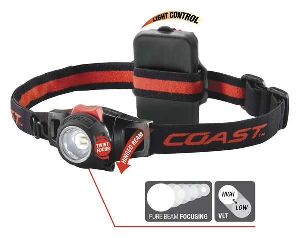 Coast HL7 LED Kopflampe fokussierbar 285 Lumen