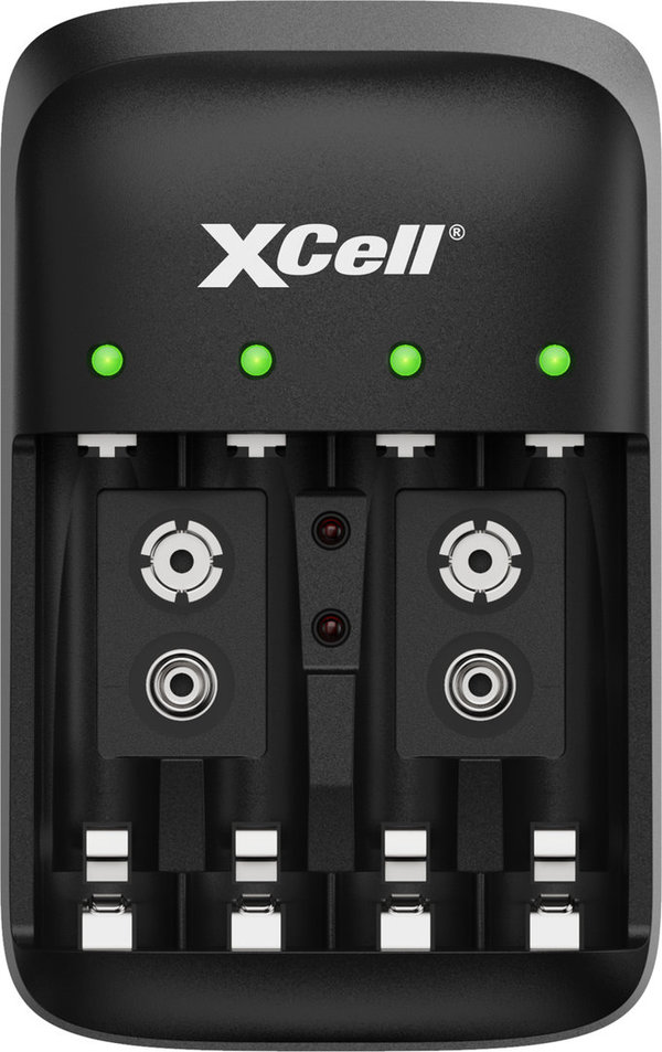 XCell Ladegerät BC-X500 für 1-4 AAA oder AA und 2x 9V Akkus