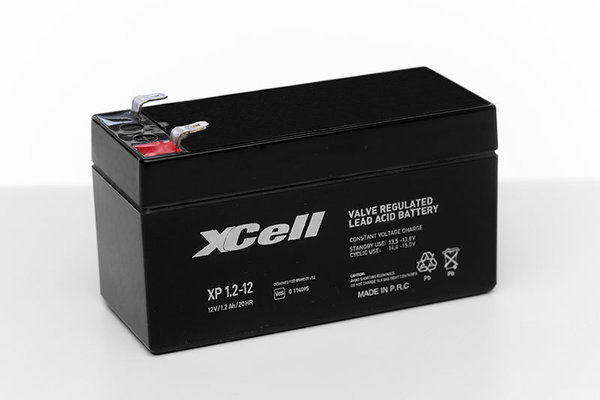 XCell Bleiakku 12V 1,2Ah 4,8mm Anschluß VDS