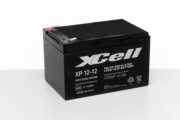 XCell Bleiakku 12V 12Ah 6,3mm Anschluß VDS