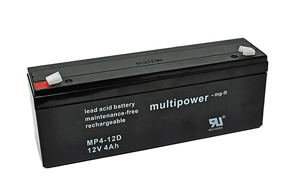 Multipower Blei Akku MP4-12D 12V 4Ah 4,8mm