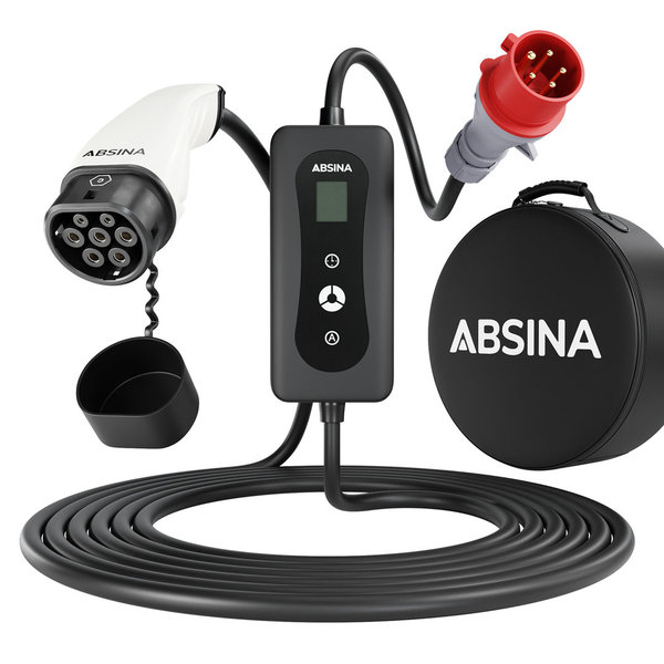 Absina Mobile Wallbox 5,5-11KW 8-16A  Typ 2 Stecker